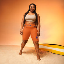 Load image into Gallery viewer, Orange & Blue Biker Shorts