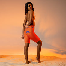 Load image into Gallery viewer, Orange & Blue Biker Shorts