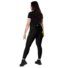 Load image into Gallery viewer, Black & Yellow Leggings with pockets