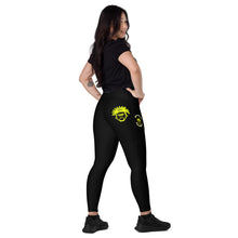 Load image into Gallery viewer, Black & Yellow Leggings with pockets