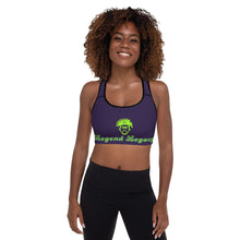 Load image into Gallery viewer, Purple & Green Padded Sports Bra