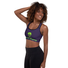 Load image into Gallery viewer, Purple & Green Padded Sports Bra
