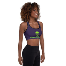 Load image into Gallery viewer, Purple & Green Padded Sports Bra