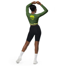 Load image into Gallery viewer, Green long-sleeve crop top