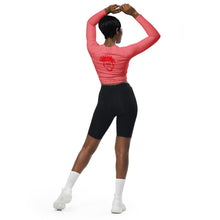 Load image into Gallery viewer, Pink & Red long-sleeve crop top