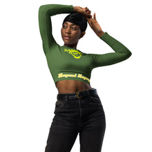 Load image into Gallery viewer, Green long-sleeve crop top
