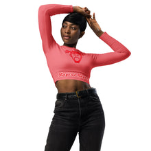 Load image into Gallery viewer, Pink & Red long-sleeve crop top
