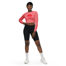 Load image into Gallery viewer, Pink & Red long-sleeve crop top