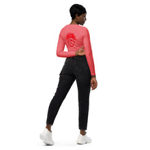 Load image into Gallery viewer, Pink & Red long-sleeve crop top