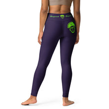 Load image into Gallery viewer, Purple & Green Yoga Leggings