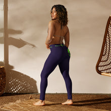 Load image into Gallery viewer, Purple & Green Yoga Leggings