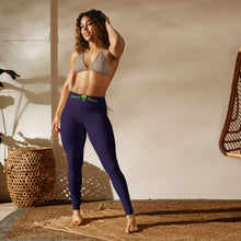 Load image into Gallery viewer, Purple & Green Yoga Leggings