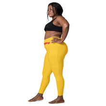 Load image into Gallery viewer, Legend Legacy Yellow & Red Leggings with pockets