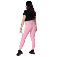 Load image into Gallery viewer, Pink & White Leggings with pockets