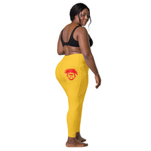 Load image into Gallery viewer, Legend Legacy Yellow & Red Leggings with pockets