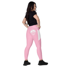 Load image into Gallery viewer, Pink & White Leggings with pockets