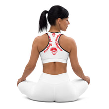 Load image into Gallery viewer, Legend Legacy White & Red Sports bra