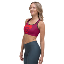 Load image into Gallery viewer, Legend Legacy Burgundy & Red Sports bra