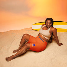 Load image into Gallery viewer, Orange &amp; Blue Biker Shorts
