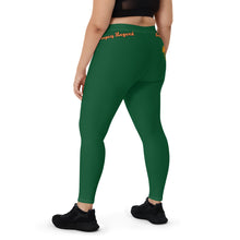 Load image into Gallery viewer, Green &amp; Orange Leggings
