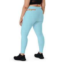 Load image into Gallery viewer, Blizzard Blue &amp; Orange Leggings
