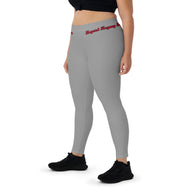 Gray & Red Leggings