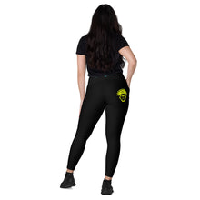 Load image into Gallery viewer, Black &amp; Yellow Leggings with pockets
