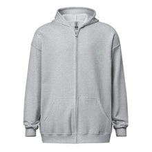 Load image into Gallery viewer, Unisex Gray zip hoodie
