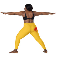 Load image into Gallery viewer, Legend Legacy Yellow &amp; Red Leggings with pockets
