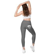 Load image into Gallery viewer, Grey &amp; White Leggings with pockets
