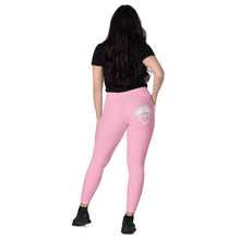 Load image into Gallery viewer, Pink &amp; White Leggings with pockets
