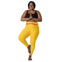 Load image into Gallery viewer, Legend Legacy Yellow &amp; Red Leggings with pockets
