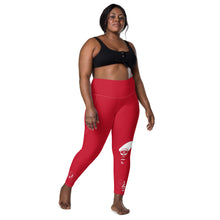 Load image into Gallery viewer, Red &amp; White Onsite Legend Legacy Leggings with pockets

