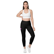 Black & Pink Leggings with pockets
