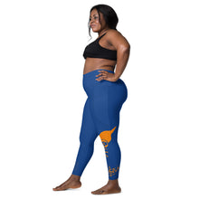 Load image into Gallery viewer, Blue &amp; Orange Legend Legacy Leggings with pockets
