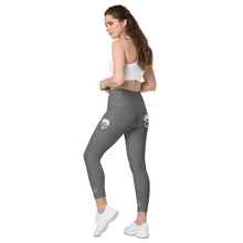 Load image into Gallery viewer, Grey &amp; White Leggings with pockets
