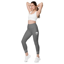 Load image into Gallery viewer, Grey &amp; White Leggings with pockets
