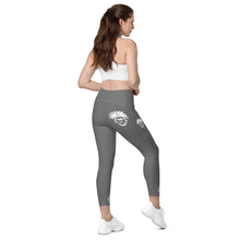 Load image into Gallery viewer, Grey &amp; White Leggings with pockets
