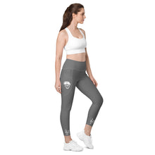 Load image into Gallery viewer, Grey &amp; White Leggings with pockets
