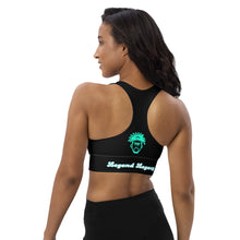 Load image into Gallery viewer, Legend Legacy Black &amp; Sea Green Longline Sports Bra
