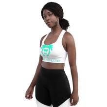 Load image into Gallery viewer, Legend Legacy White &amp; Sea Green Longline Sports Bra
