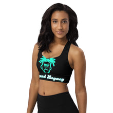 Load image into Gallery viewer, Legend Legacy Black &amp; Sea Green Longline Sports Bra
