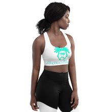 Load image into Gallery viewer, Legend Legacy White &amp; Sea Green Longline Sports Bra
