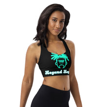 Load image into Gallery viewer, Legend Legacy Black &amp; Sea Green Longline Sports Bra
