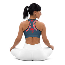 Load image into Gallery viewer, Legend Legacy Arapawa &amp; Red Sports bra
