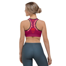 Load image into Gallery viewer, Legend Legacy Burgundy &amp; Red Sports bra
