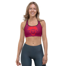 Load image into Gallery viewer, Legend Legacy Burgundy &amp; Red Sports bra
