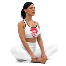 Load image into Gallery viewer, Legend Legacy White &amp; Red Sports bra
