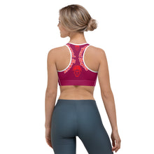 Load image into Gallery viewer, Legend Legacy Burgundy &amp; Red Sports bra
