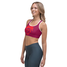 Load image into Gallery viewer, Legend Legacy Burgundy &amp; Red Sports bra
